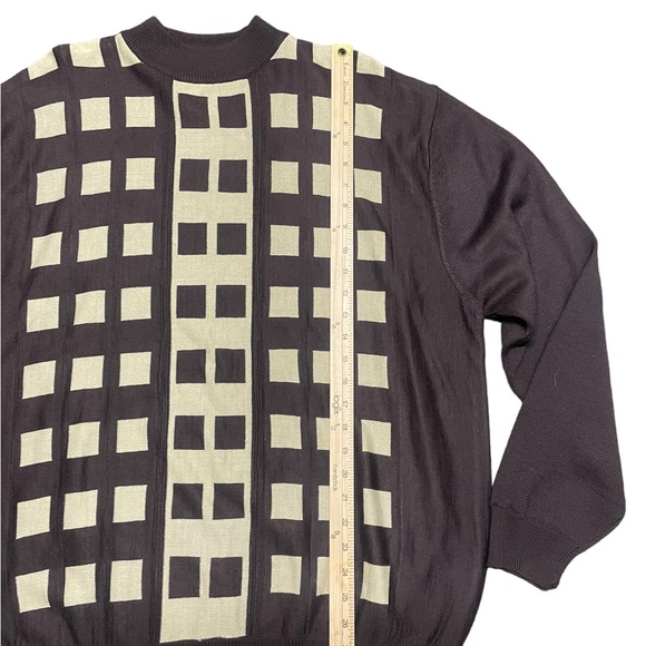 Brown Checkered Wool Sweater - Picture 4 of 9